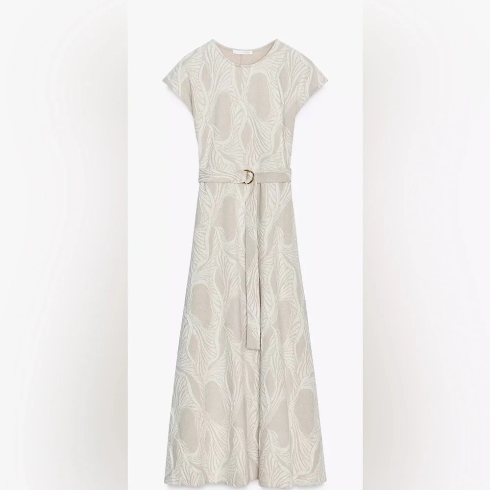 Zara Cream Midi Dress - Picture 2 of 8